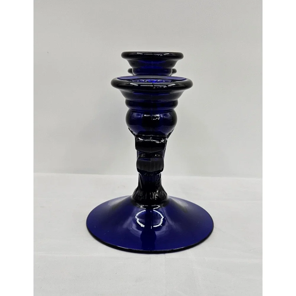 Cambridge Glass Co 3-lite #1307 Ornate Scroll Taper Candle Holder